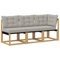 vidaXL Modułowa sofa na zewnątrz z poduszką 3 Sztuka Biały