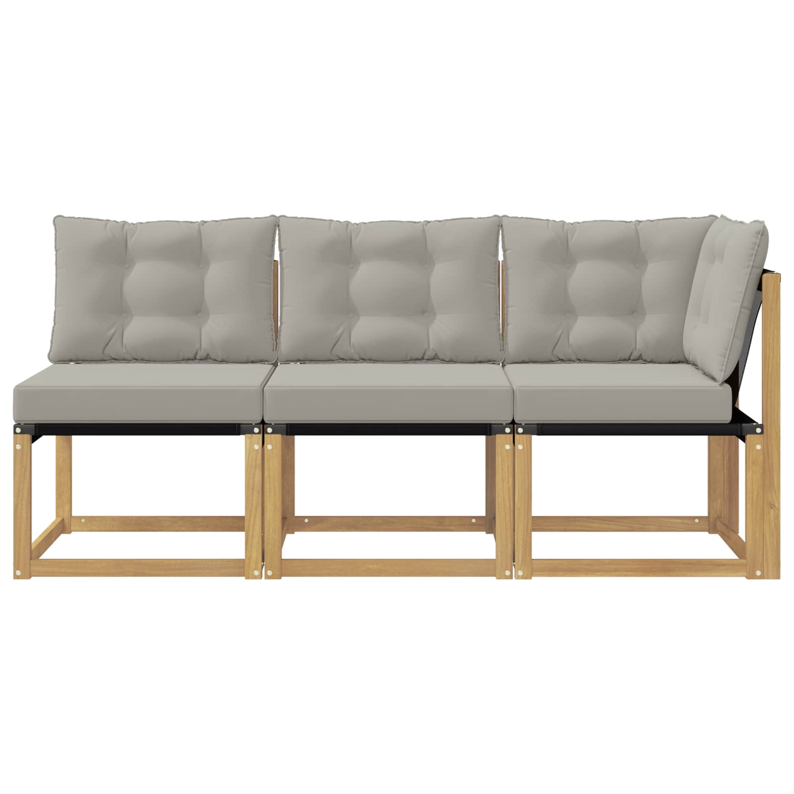 vidaXL Modułowa sofa na zewnątrz z poduszką 3 Sztuka Biały