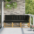 vidaXL Modułowa sofa na zewnątrz z poduszką 3 Sztuka Biały