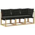 vidaXL Modułowa sofa na zewnątrz z poduszką 3 Sztuka Biały