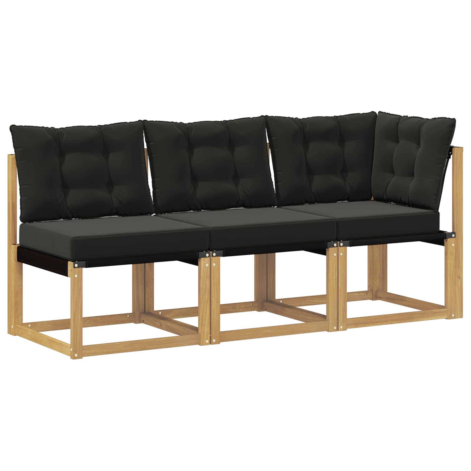 vidaXL Modułowa sofa na zewnątrz z poduszką 3 Sztuka Biały