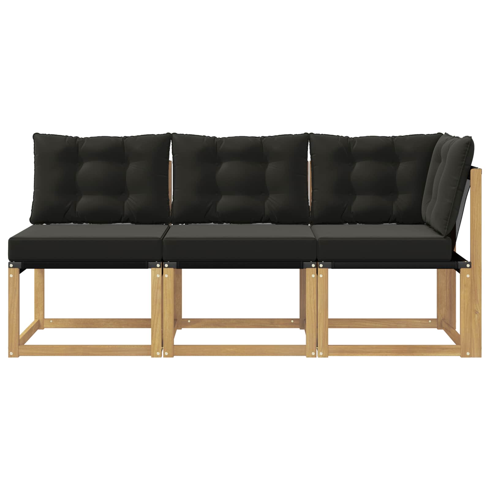 vidaXL Modułowa sofa na zewnątrz z poduszką 3 Sztuka Biały