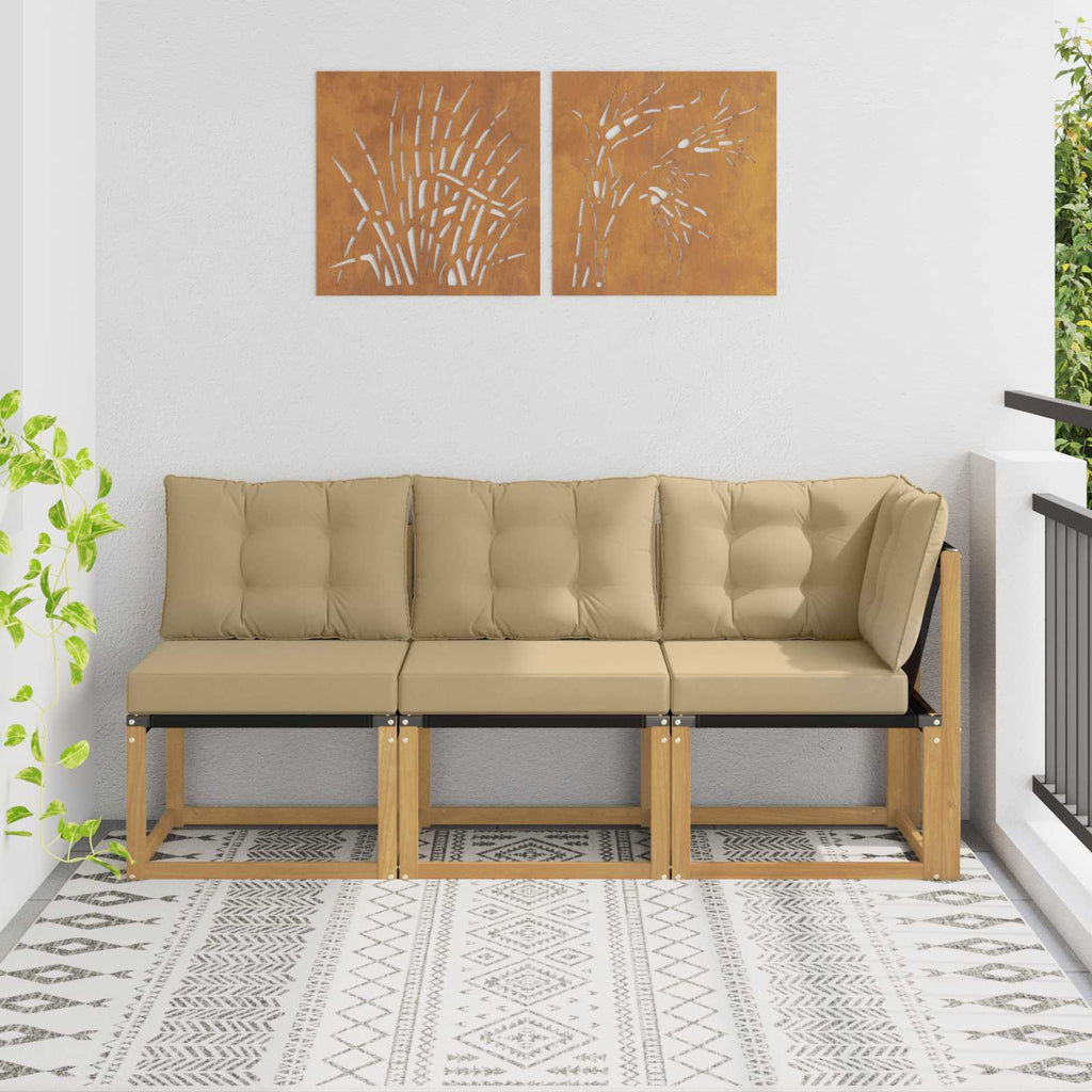 vidaXL Modułowa sofa na zewnątrz z poduszką 3 Sztuka Biały