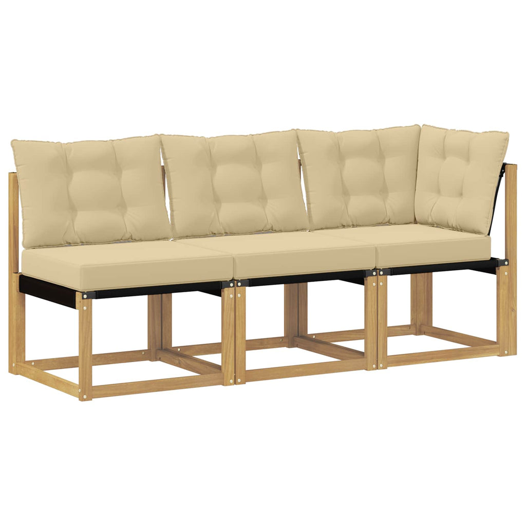 vidaXL Modułowa sofa na zewnątrz z poduszką 3 Sztuka Biały