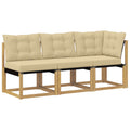 vidaXL Modułowa sofa na zewnątrz z poduszką 3 Sztuka Biały