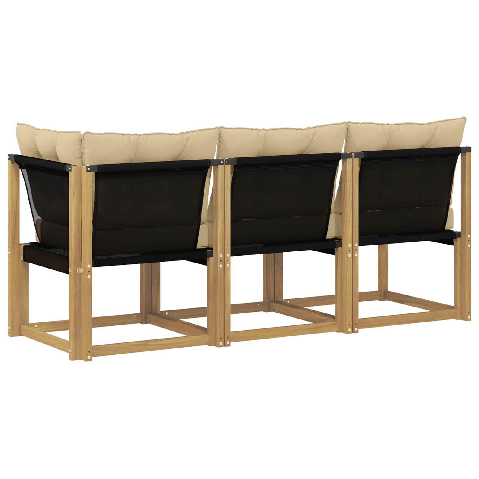 vidaXL Modułowa sofa na zewnątrz z poduszką 3 Sztuka Biały