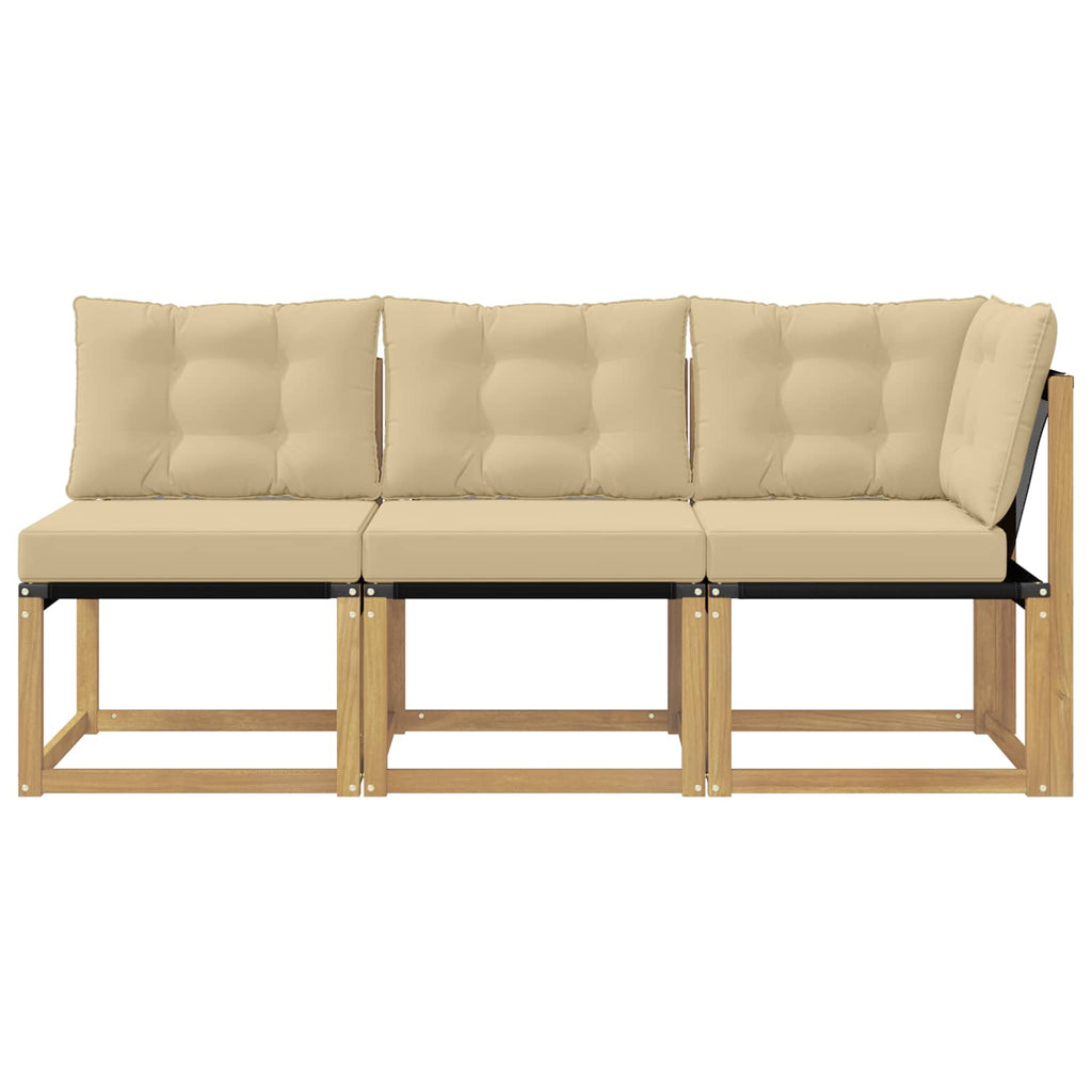 vidaXL Modułowa sofa na zewnątrz z poduszką 3 Sztuka Biały