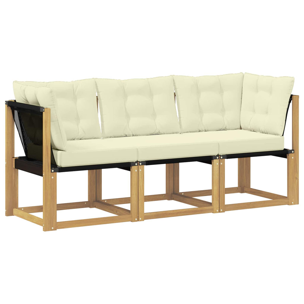 vidaXL Modułowa sofa na zewnątrz z poduszką 3 Sztuka Biały