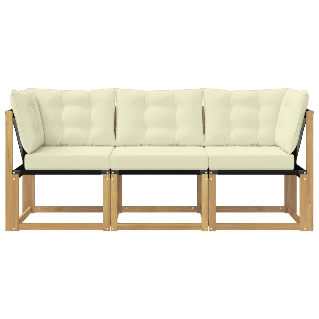 vidaXL Modułowa sofa na zewnątrz z poduszką 3 Sztuka Biały
