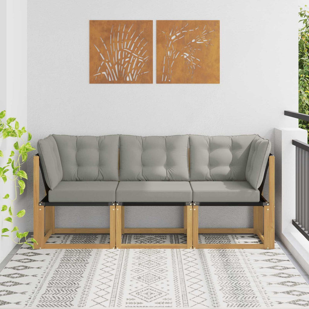 vidaXL Modułowa sofa na zewnątrz z poduszką 3 Sztuka Biały