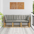 vidaXL Modułowa sofa na zewnątrz z poduszką 3 Sztuka Biały