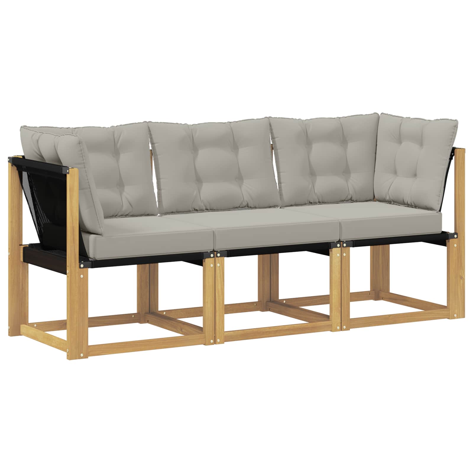 vidaXL Modułowa sofa na zewnątrz z poduszką 3 Sztuka Biały
