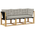 vidaXL Modułowa sofa na zewnątrz z poduszką 3 Sztuka Biały