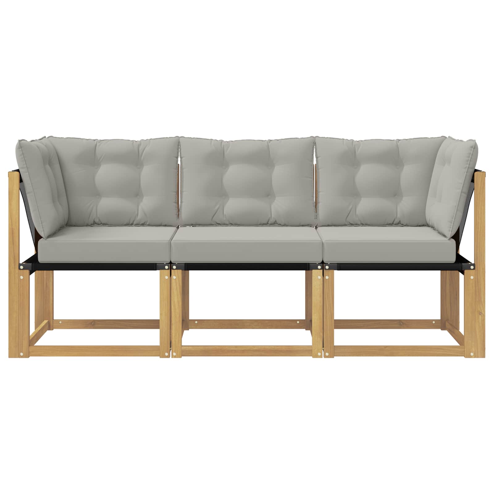 vidaXL Modułowa sofa na zewnątrz z poduszką 3 Sztuka Biały