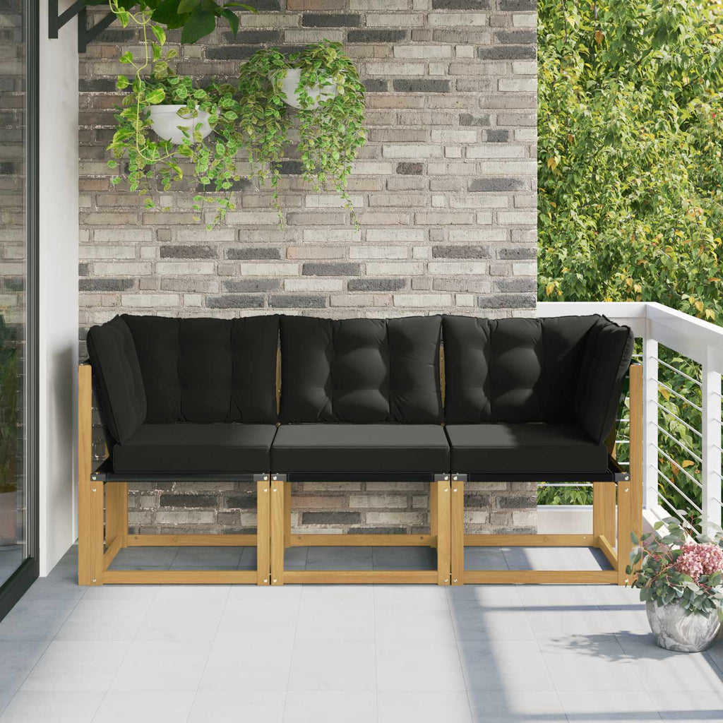 vidaXL Modułowa sofa na zewnątrz z poduszką 3 Sztuka Biały