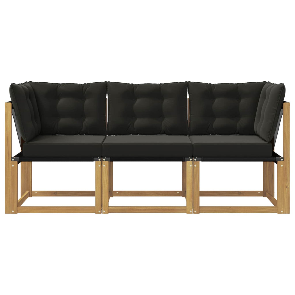 vidaXL Modułowa sofa na zewnątrz z poduszką 3 Sztuka Biały