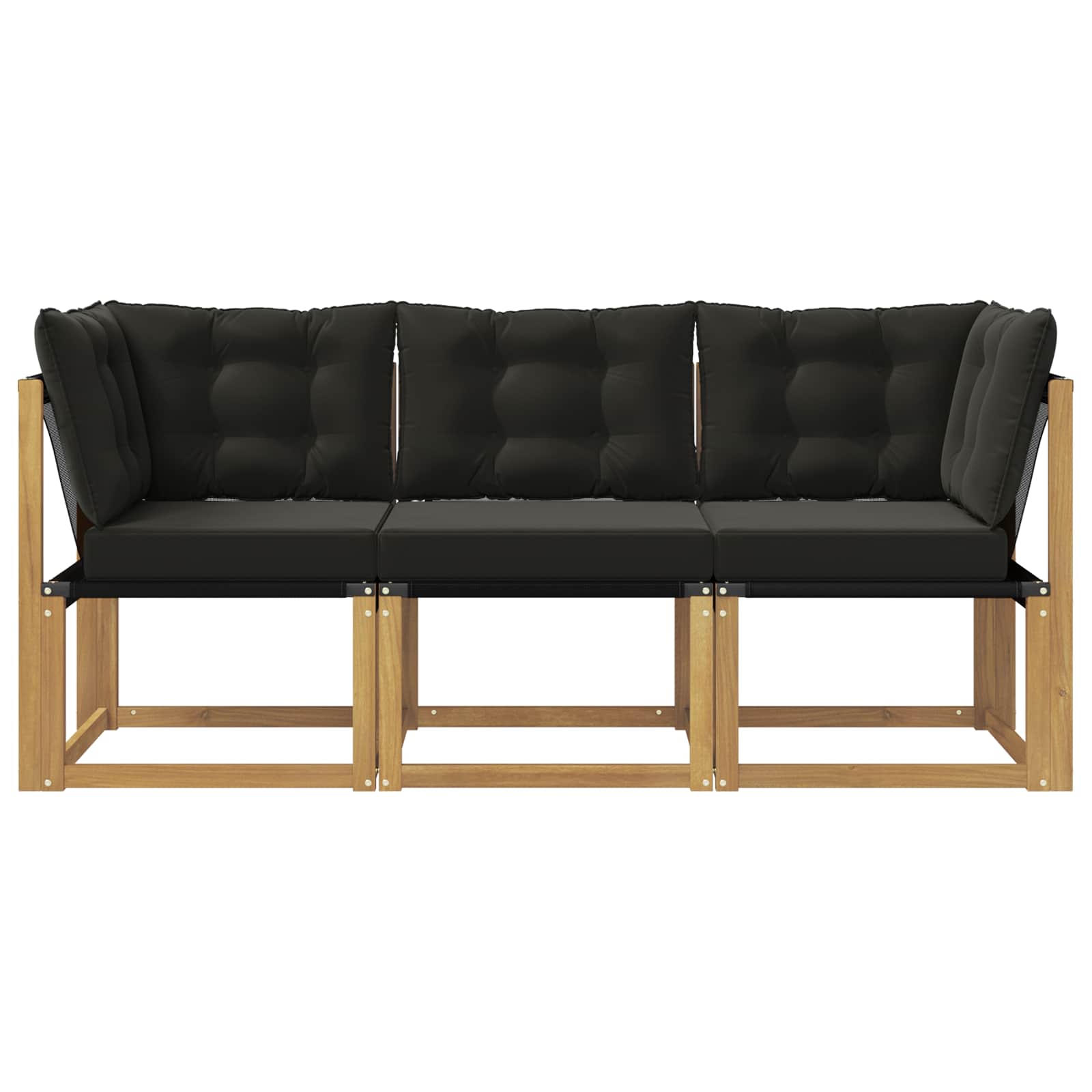 vidaXL Modułowa sofa na zewnątrz z poduszką 3 Sztuka Biały