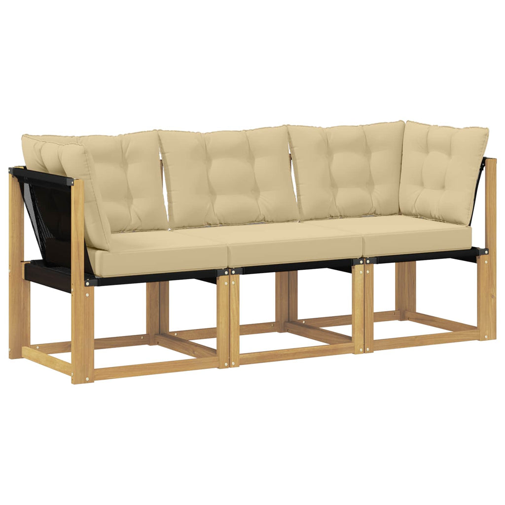 vidaXL Modułowa sofa na zewnątrz z poduszką 3 Sztuka Biały