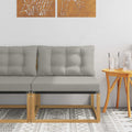 vidaXL Środkowa sofa ogrodowa z poduszką Biały 79 x 83 x 73 cm stal