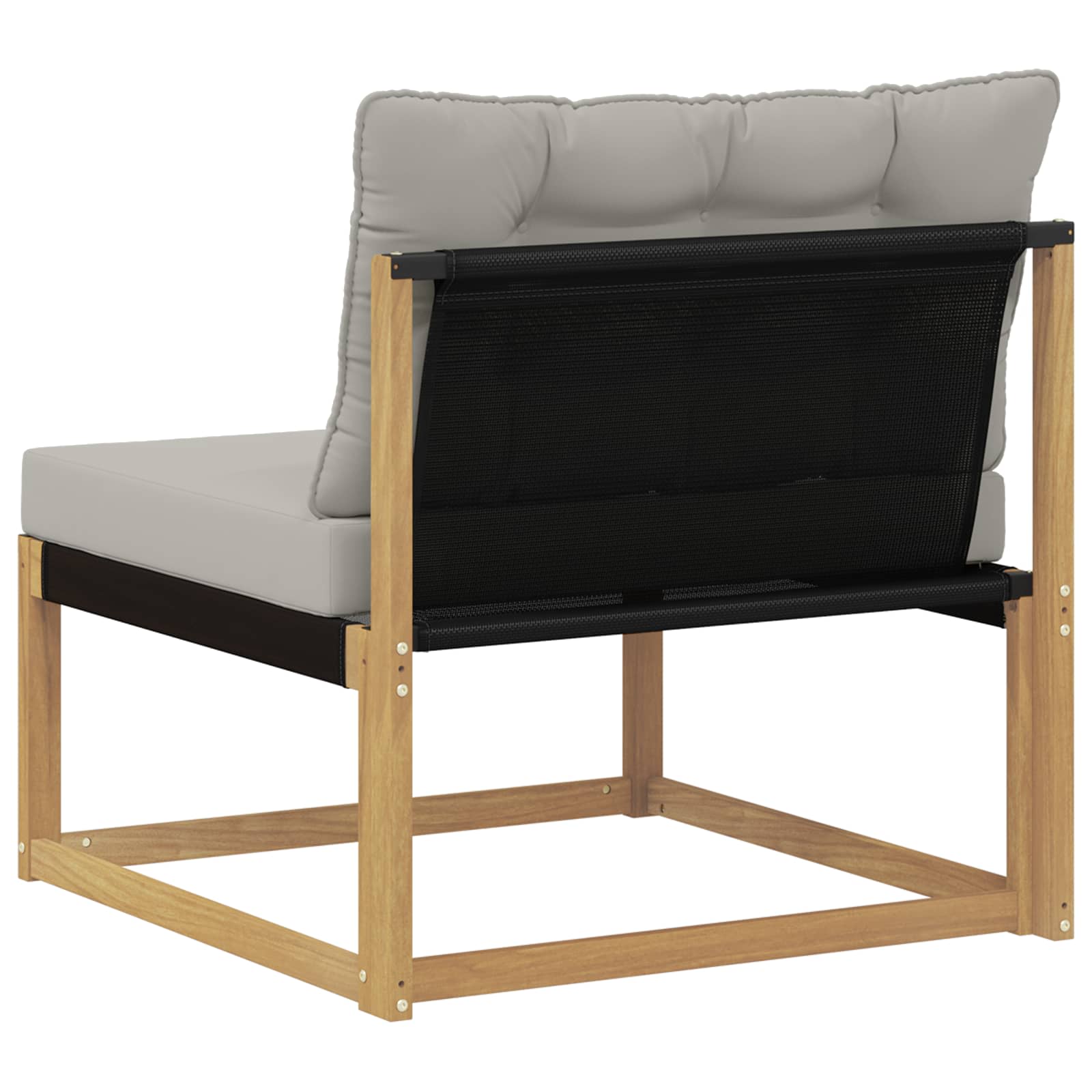 vidaXL Środkowa sofa ogrodowa z poduszką Biały 79 x 83 x 73 cm stal
