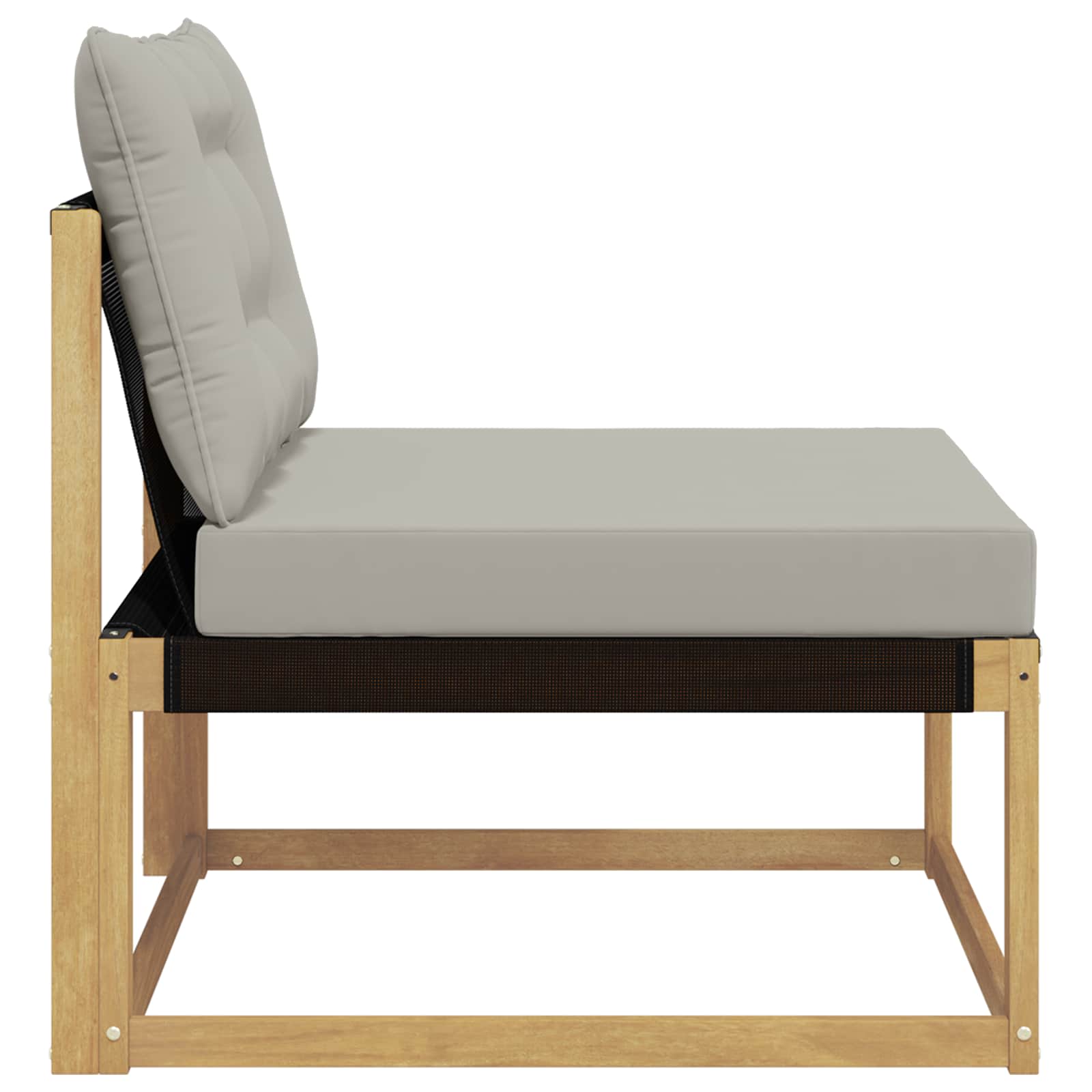 vidaXL Środkowa sofa ogrodowa z poduszką Biały 79 x 83 x 73 cm stal