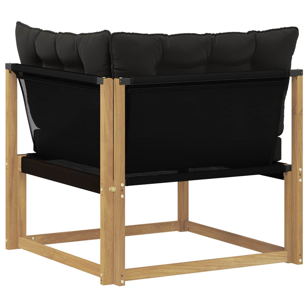vidaXL Sofa narożna na zewnątrz Drewno akacji i tekstylen Biały