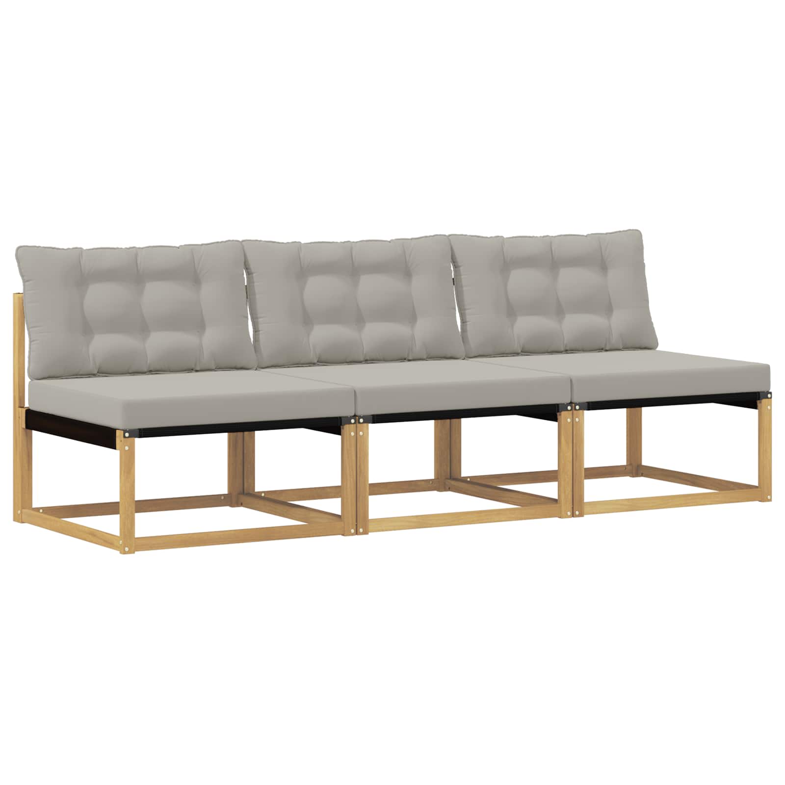 vidaXL Środkowa sofa ogrodowa Lite Drewno Akacji Biały