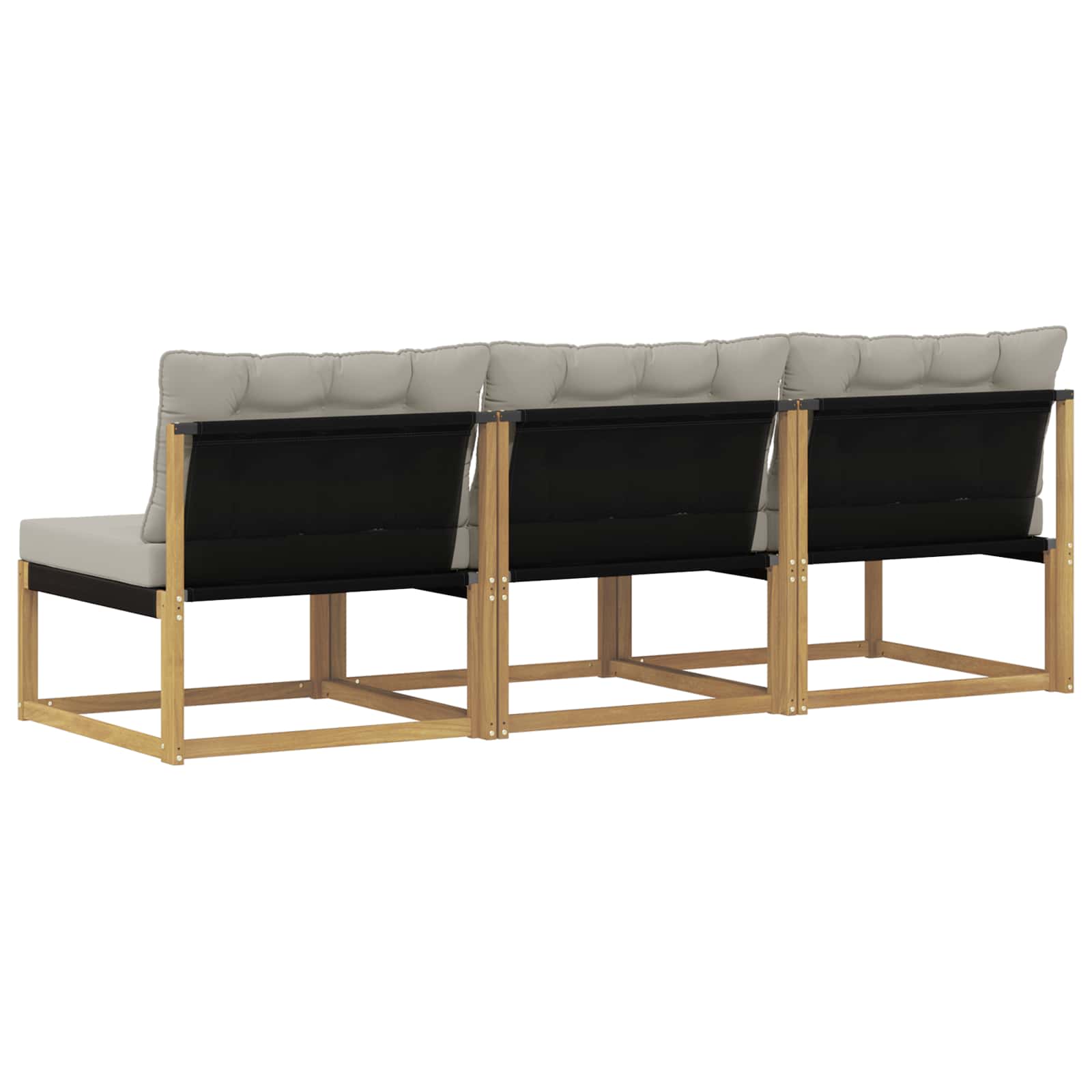 vidaXL Środkowa sofa ogrodowa Drewno akacji i tekstylen Biały