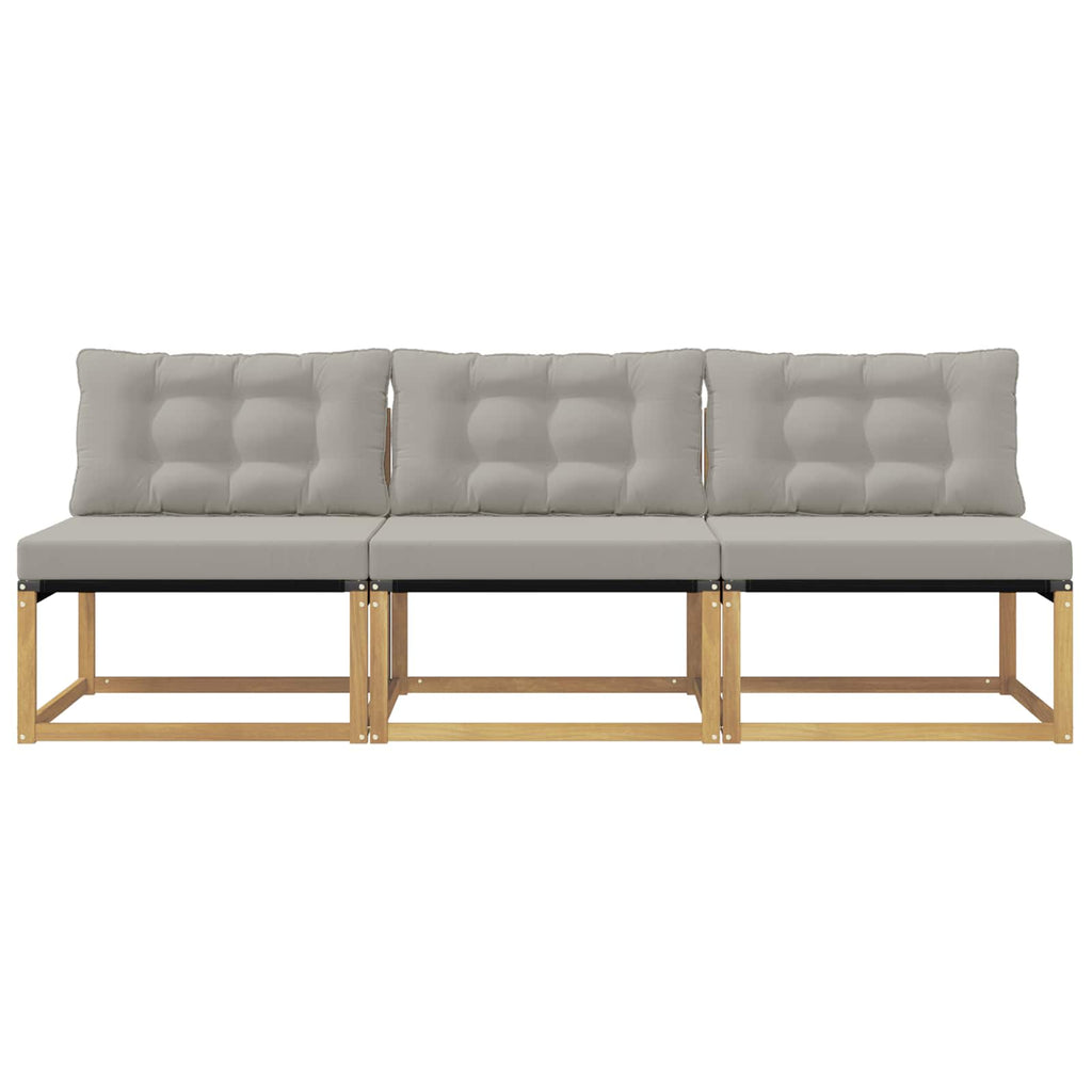 vidaXL Środkowa sofa ogrodowa Lite Drewno Akacji Biały