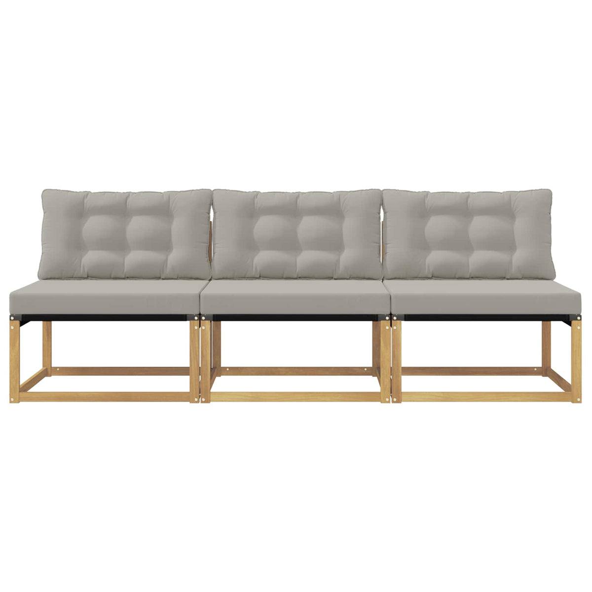 vidaXL Środkowa sofa ogrodowa Lite Drewno Akacji Biały