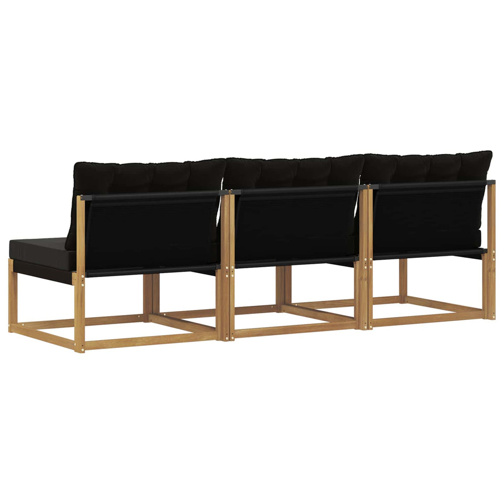vidaXL Środkowa sofa ogrodowa Drewno akacji i tekstylen Biały