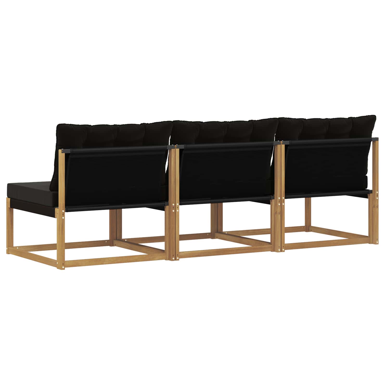 vidaXL Środkowa sofa ogrodowa Drewno akacji i tekstylen Biały