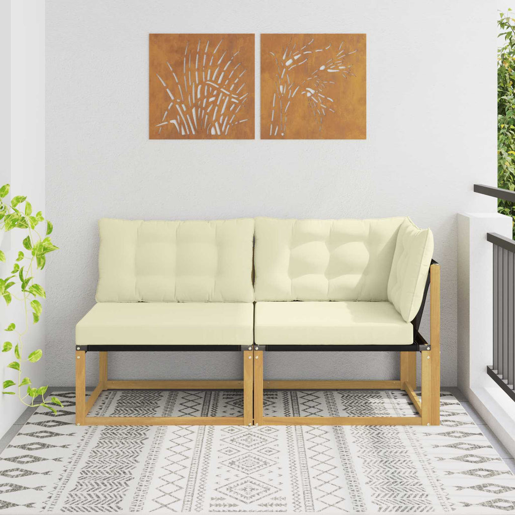 vidaXL Zestaw sof narożnych z poduszką Biały 162,5 x 83 x 73 cm