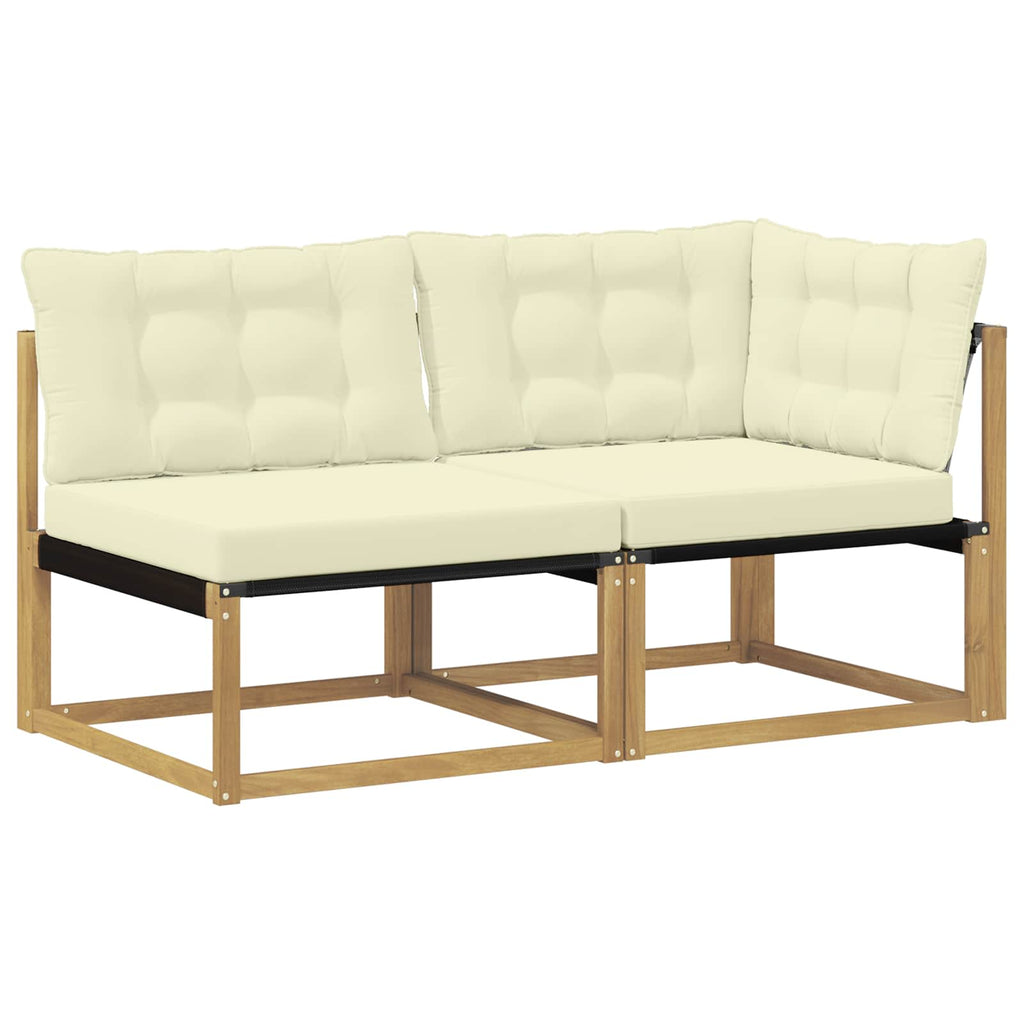 vidaXL Zestaw sof narożnych z poduszką Biały 162,5 x 83 x 73 cm