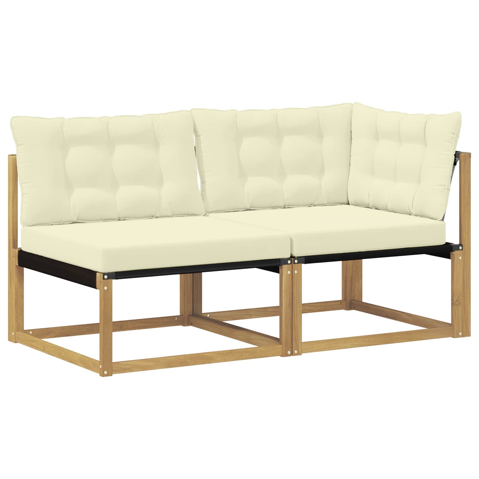vidaXL Zestaw sof narożnych z poduszką Biały 162,5 x 83 x 73 cm