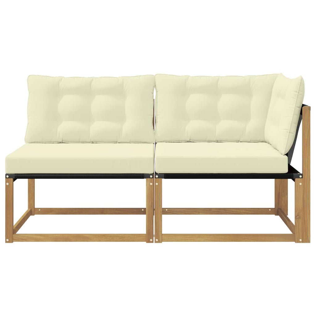 vidaXL Zestaw sof narożnych z poduszką Biały 162,5 x 83 x 73 cm