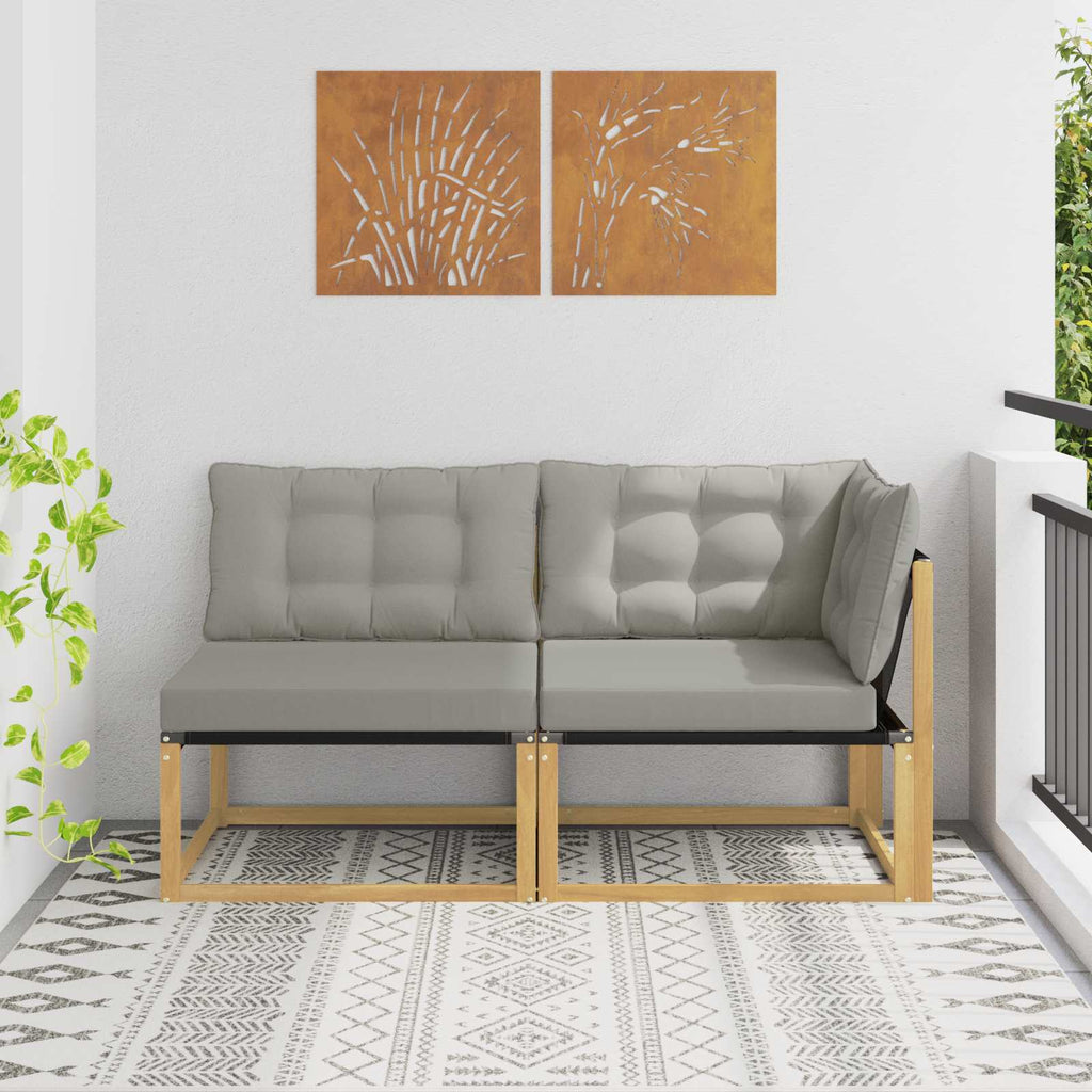 vidaXL Zestaw sof narożnych z poduszką Biały 162,5 x 83 x 73 cm
