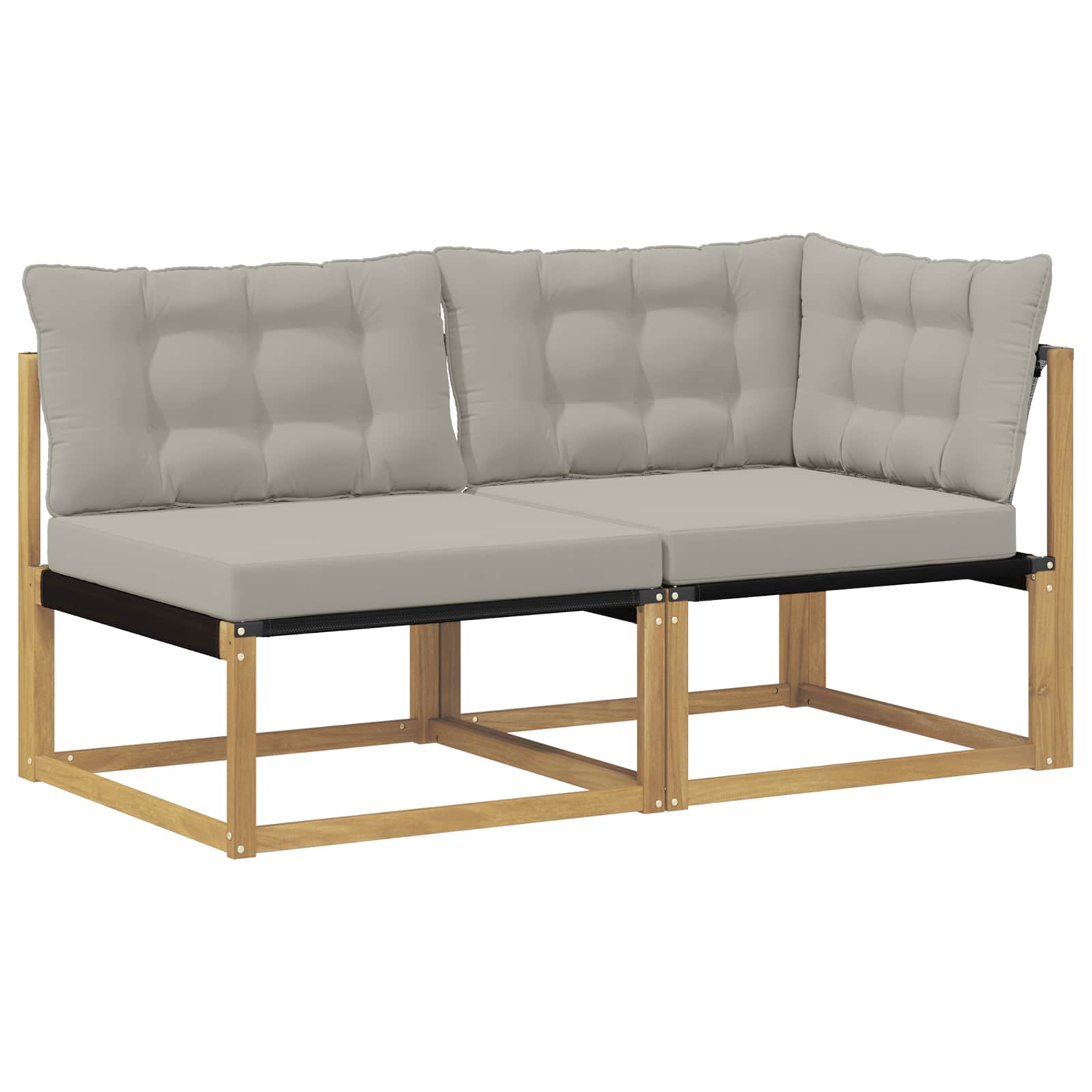 vidaXL Zestaw sof narożnych z poduszką Biały 162,5 x 83 x 73 cm