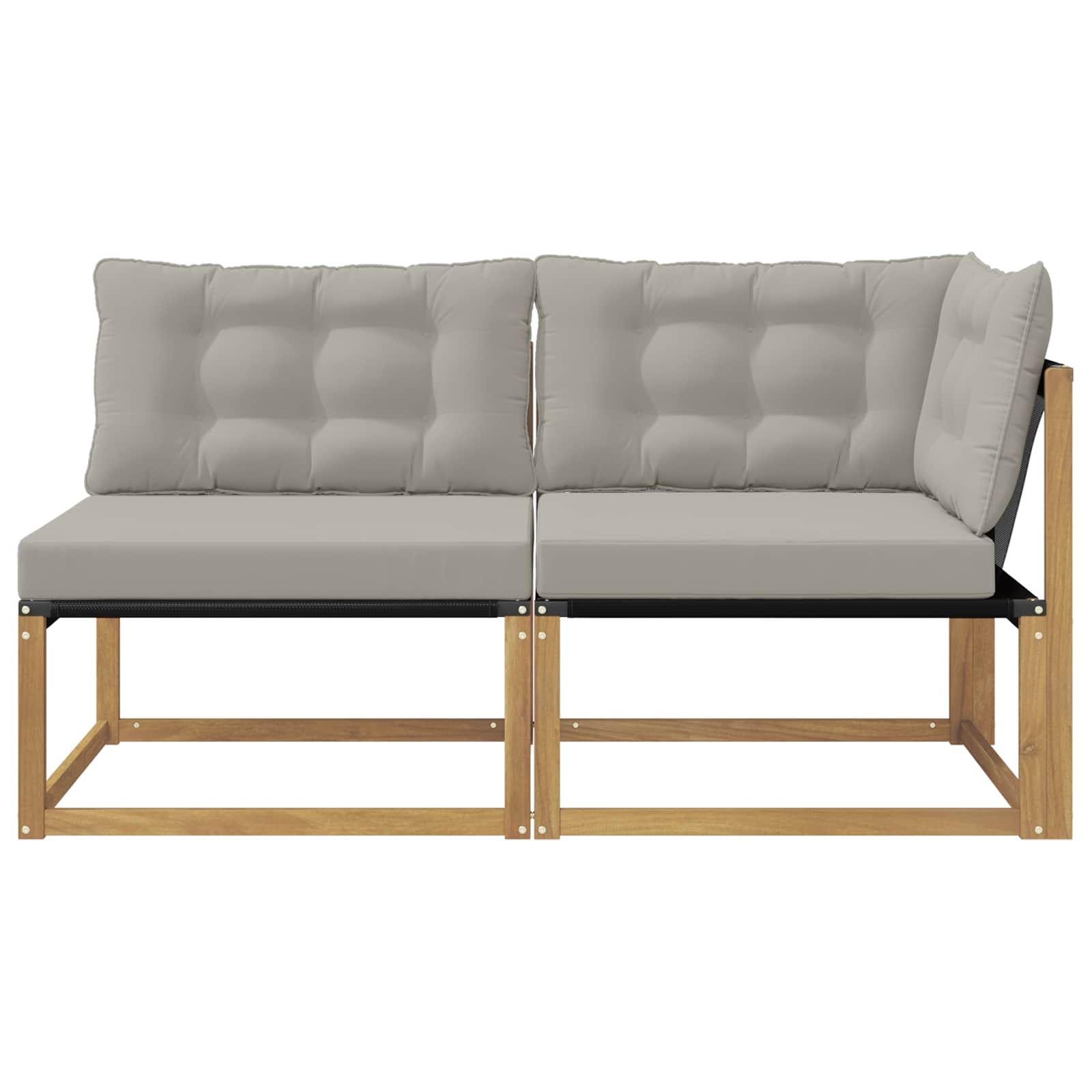 vidaXL Zestaw sof narożnych z poduszką Biały 162,5 x 83 x 73 cm