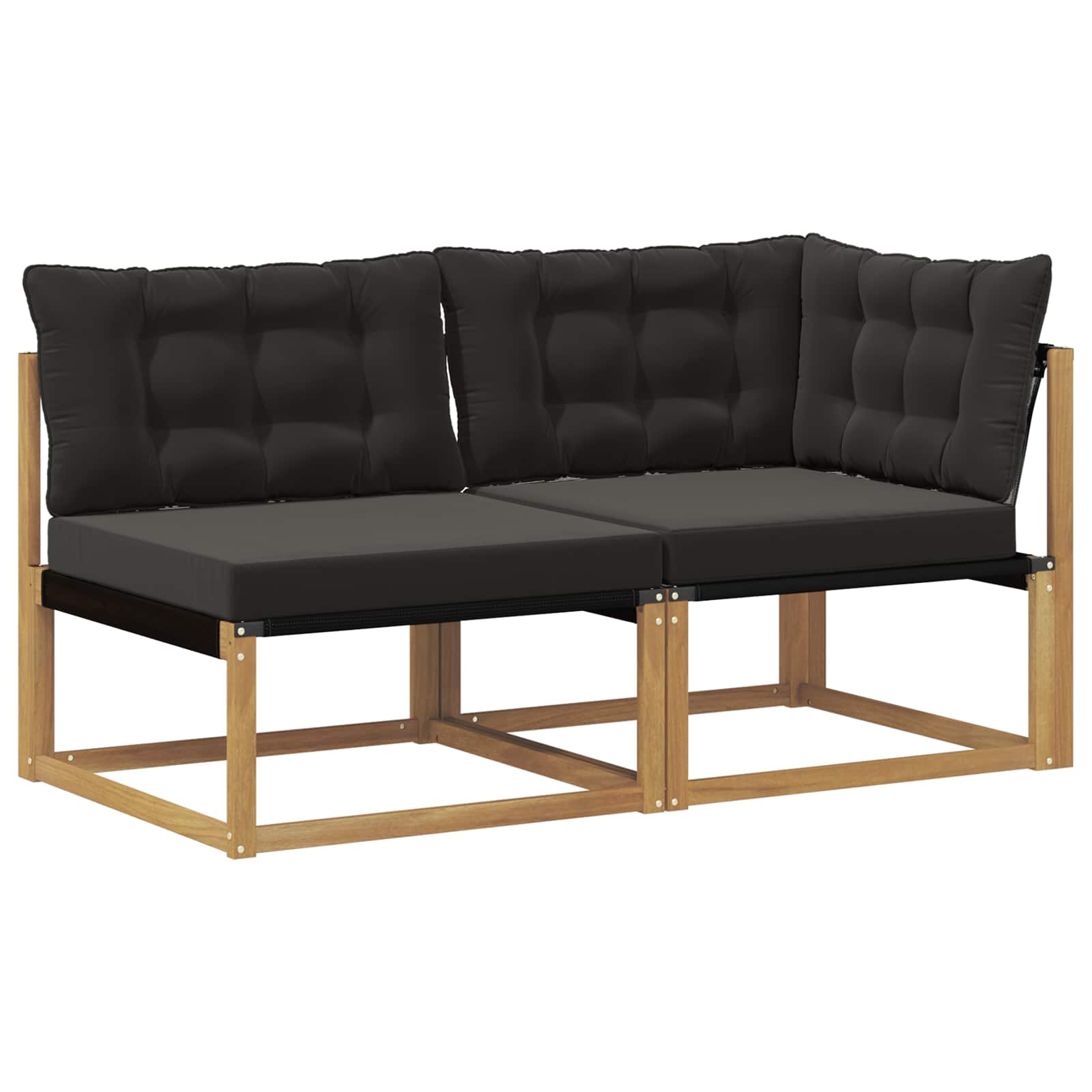 vidaXL Zestaw sof narożnych z poduszką Biały 162,5 x 83 x 73 cm