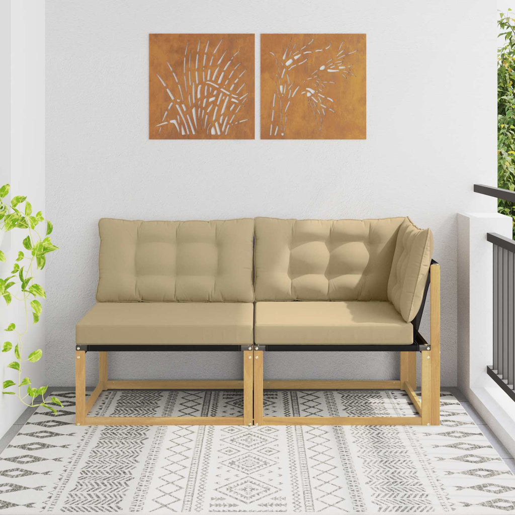 vidaXL Zestaw sof narożnych z poduszką Biały 162,5 x 83 x 73 cm