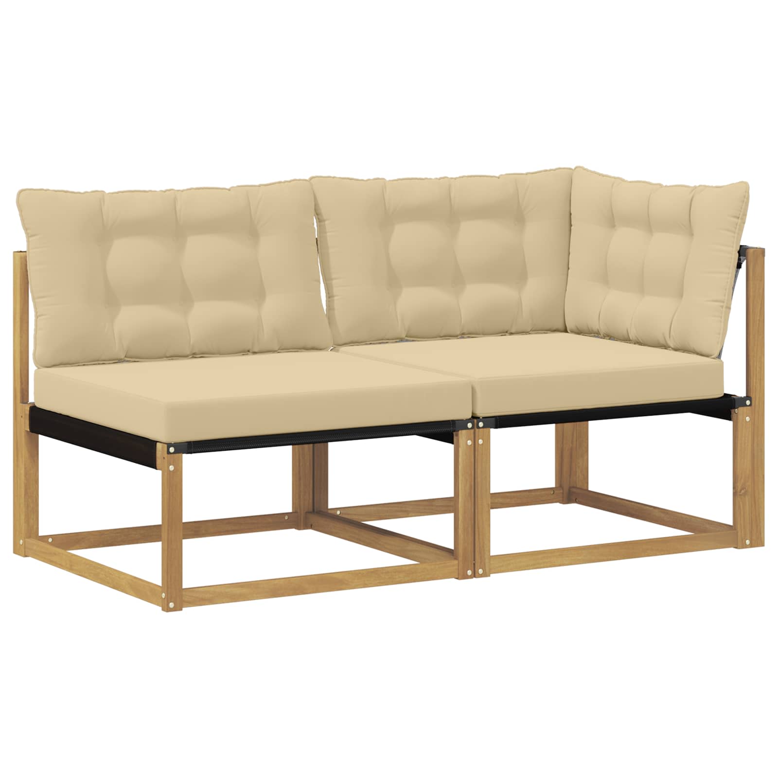 vidaXL Zestaw sof narożnych z poduszką Biały 162,5 x 83 x 73 cm