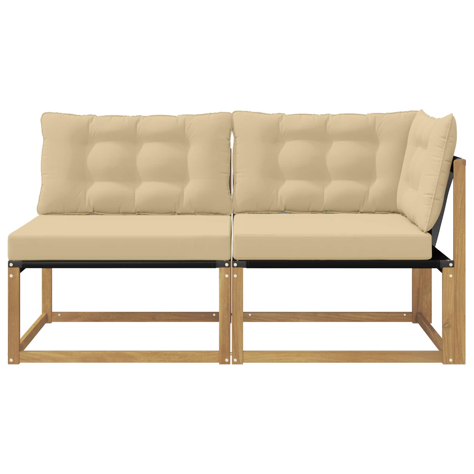 vidaXL Zestaw sof narożnych z poduszką Biały 162,5 x 83 x 73 cm