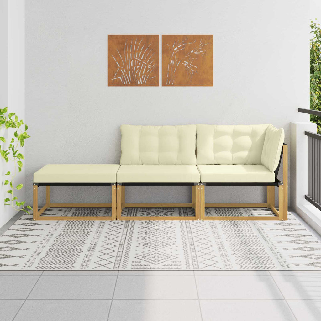 vidaXL Zestaw sof narożnych z poduszką Biały 241,5 x 83 x 73 cm
