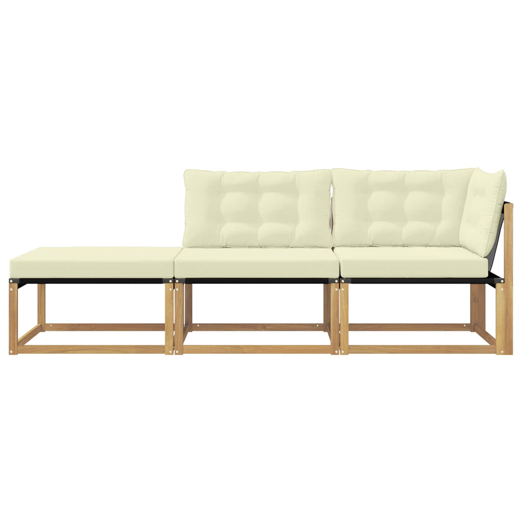 vidaXL Zestaw sof narożnych z poduszką Biały 241,5 x 83 x 73 cm