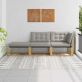 vidaXL Zestaw sof na zewnątrz Biały i jasnoszary 241,5 x 83 x 73 cm