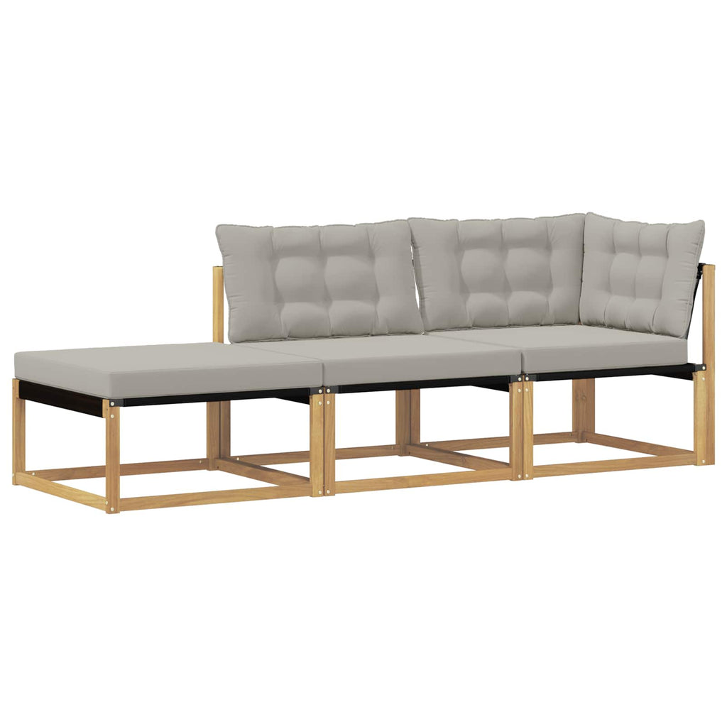 vidaXL Zestaw sof na zewnątrz Biały i jasnoszary 241,5 x 83 x 73 cm