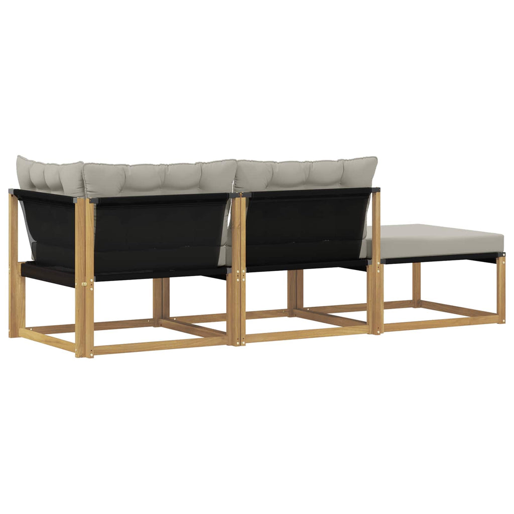 vidaXL Zestaw sof na zewnątrz Biały i jasnoszary 241,5 x 83 x 73 cm