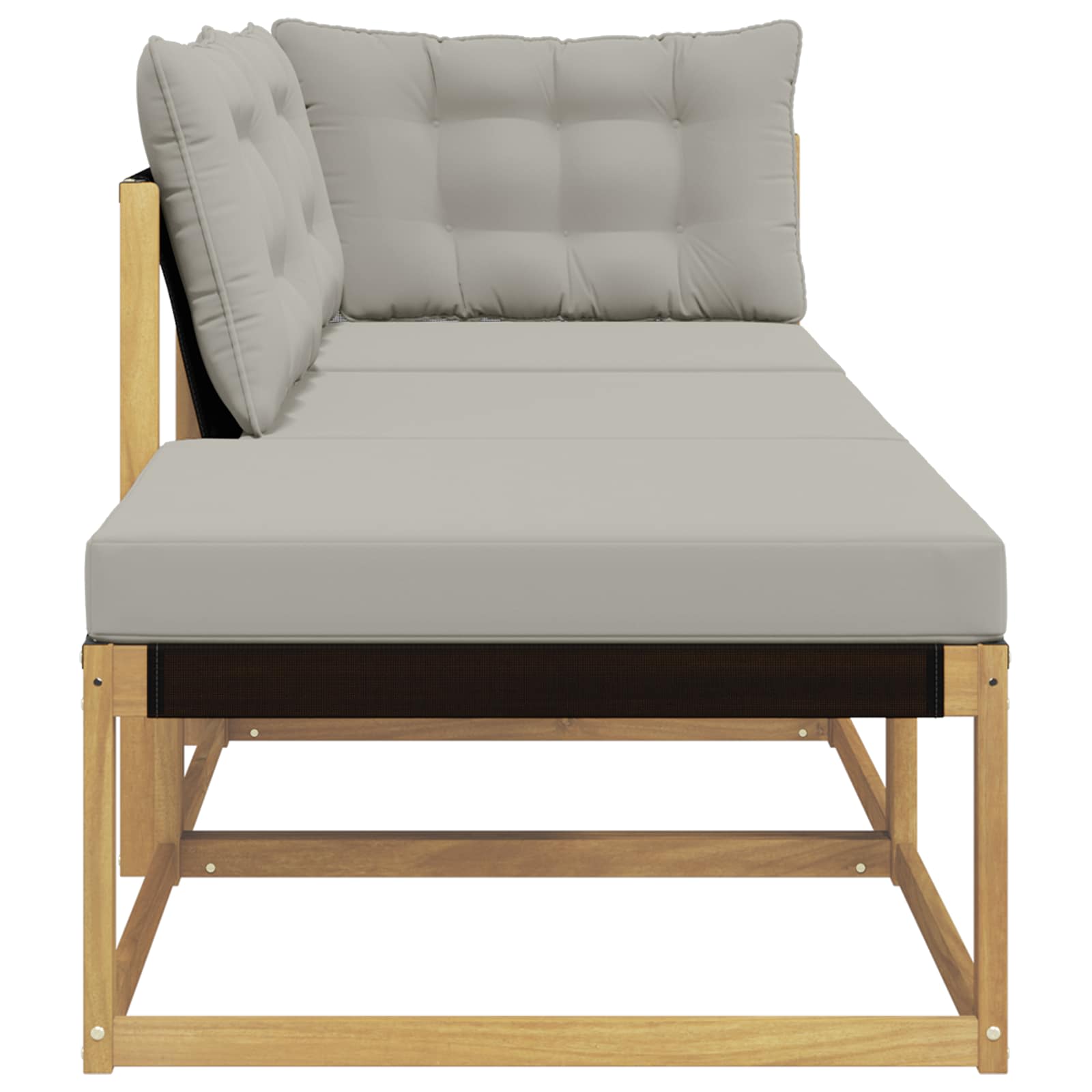 vidaXL Zestaw sof na zewnątrz Biały i jasnoszary 241,5 x 83 x 73 cm