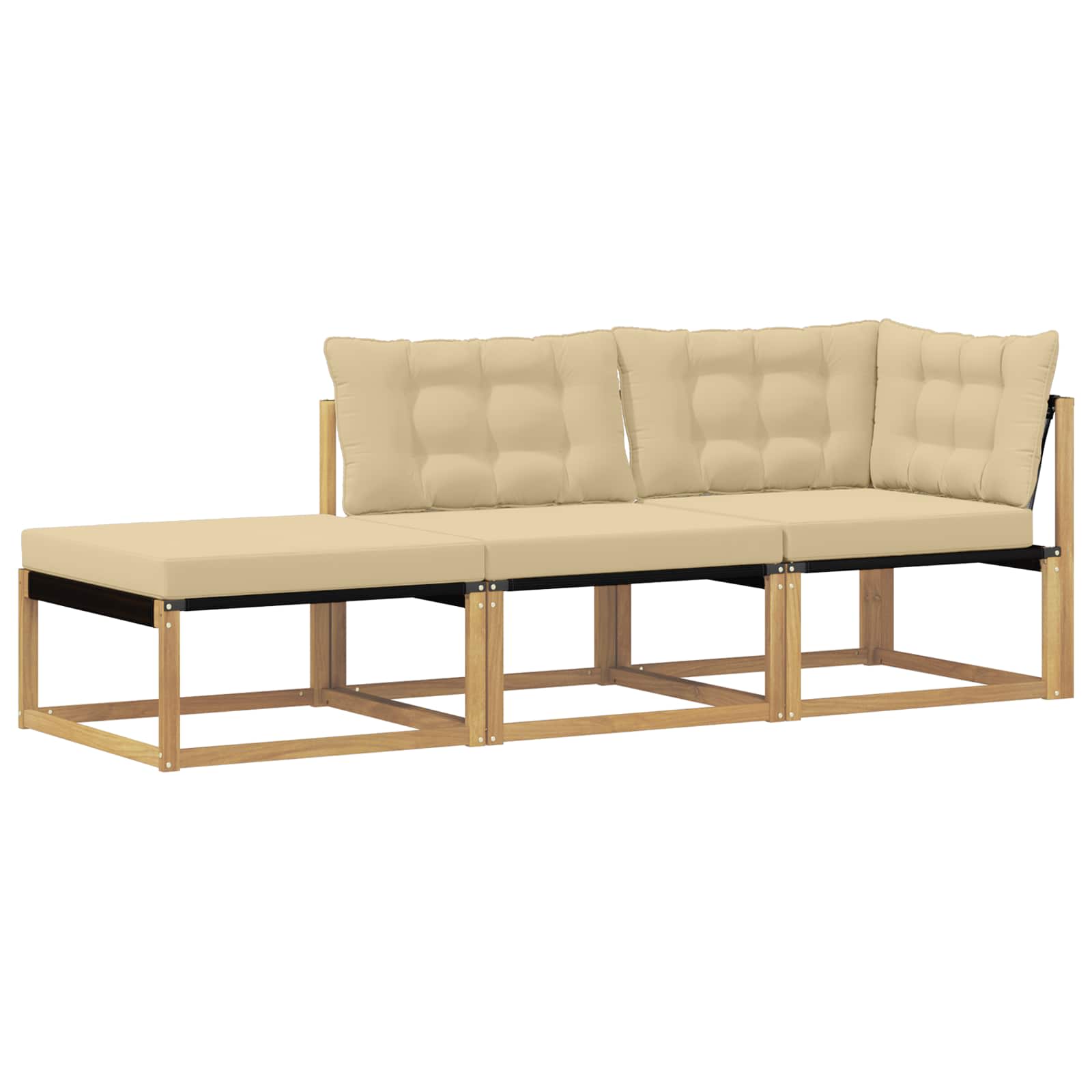 vidaXL Zestaw sof narożnych z poduszką Biały 241,5 x 83 x 73 cm